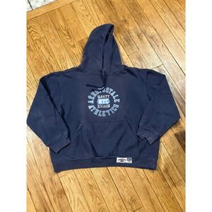 Y2K Aeropostale NYC Varsity Athletics‎ Division Blue Hoodie Sweatshirt Mens